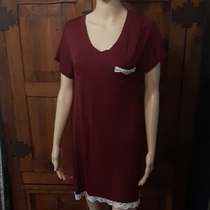 Honeydew Intimates Maroon Sleepwear with White Lace